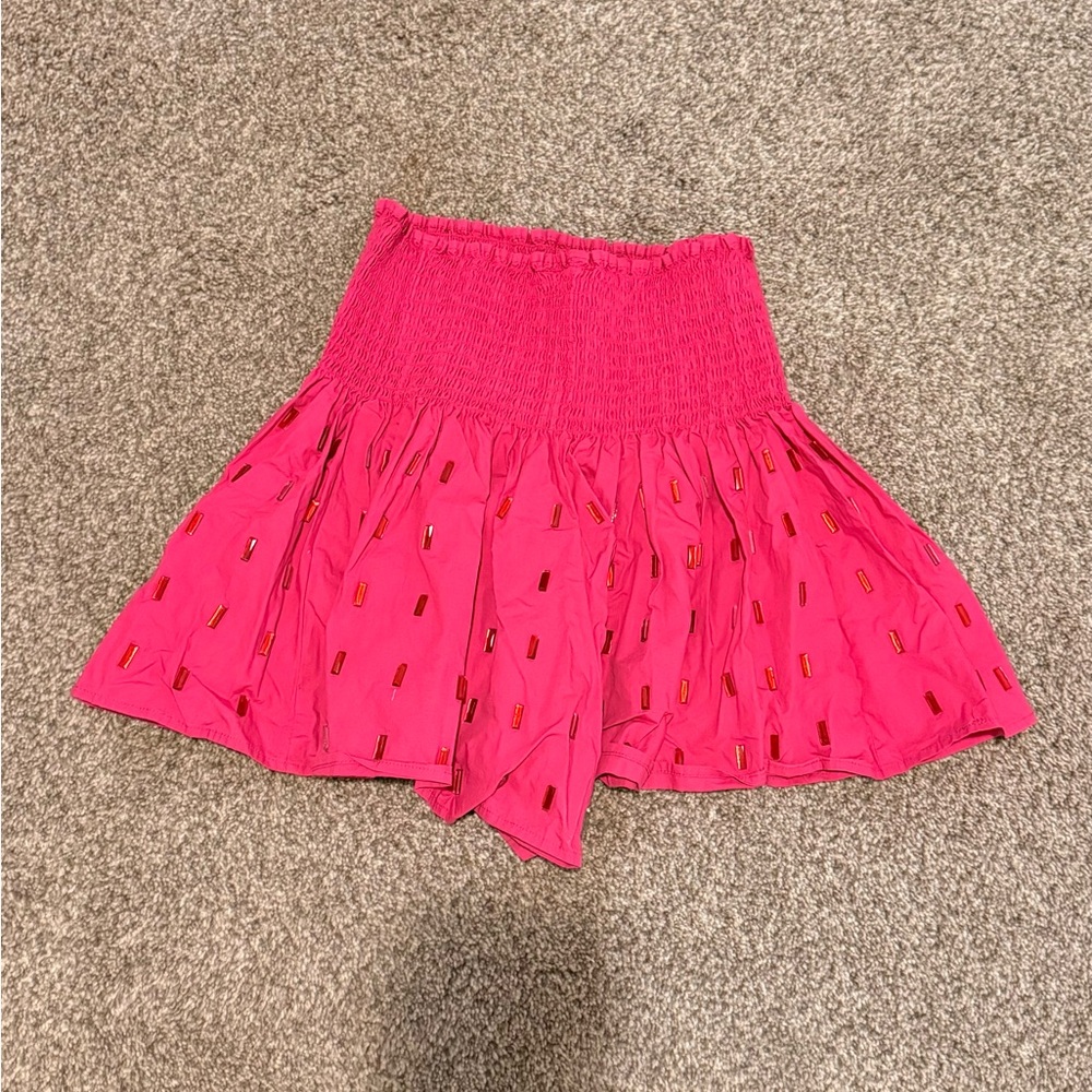 QUEEN OF SPARKLES Hot pink shorts bedazzled shorts